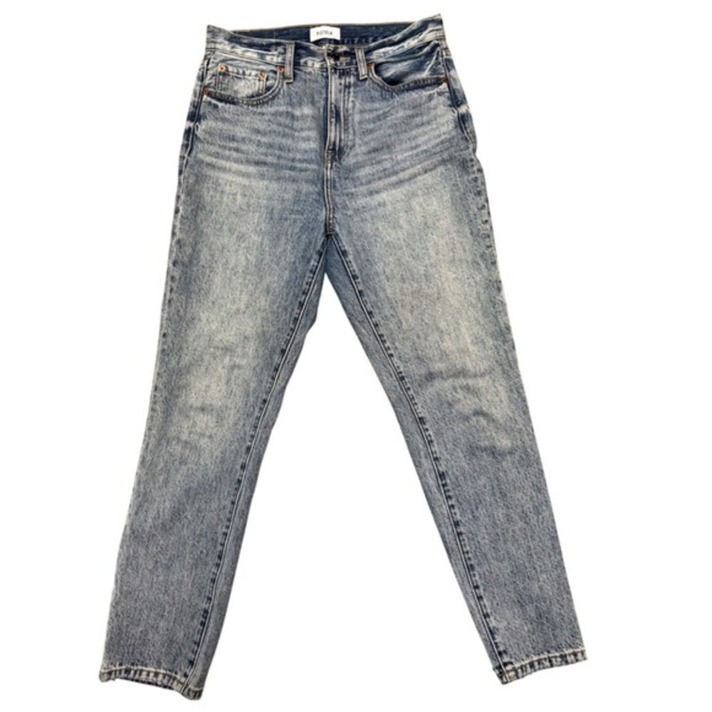 Pistola High Rise Straight Leg Jeans Light Acid Wash 28